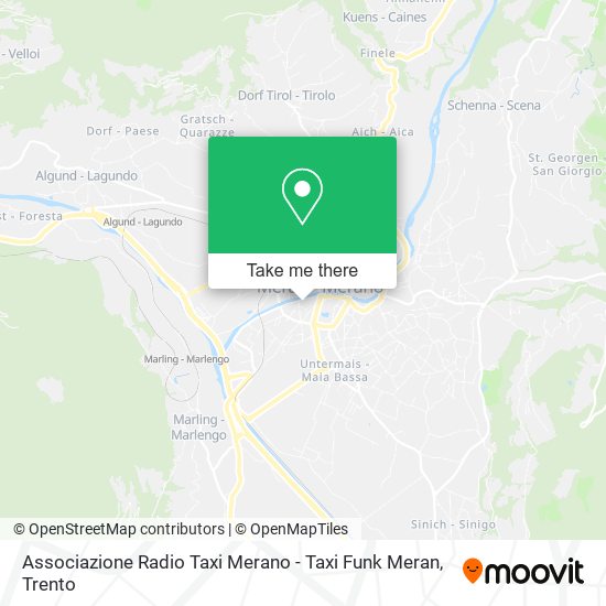 Associazione Radio Taxi Merano - Taxi Funk Meran map