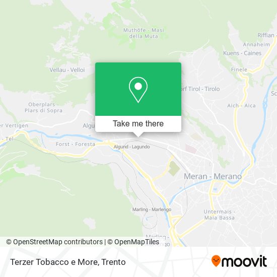 Terzer Tobacco e More map