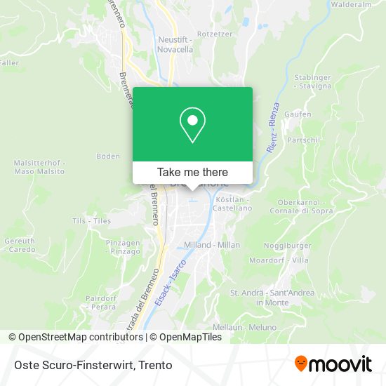 Oste Scuro-Finsterwirt map