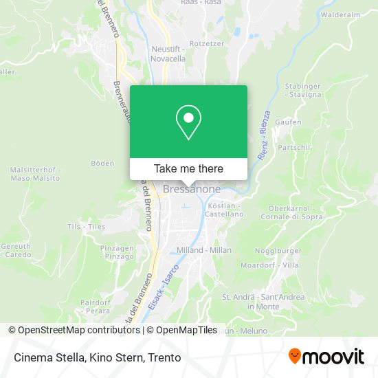 Cinema Stella, Kino Stern map