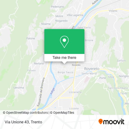 Via Unione  43 map
