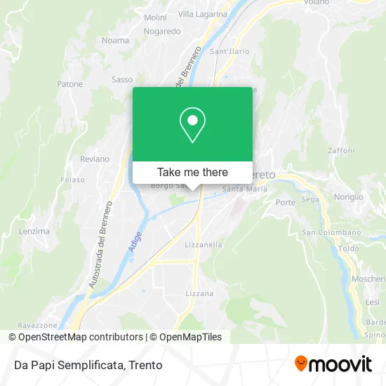 Da Papi Semplificata map