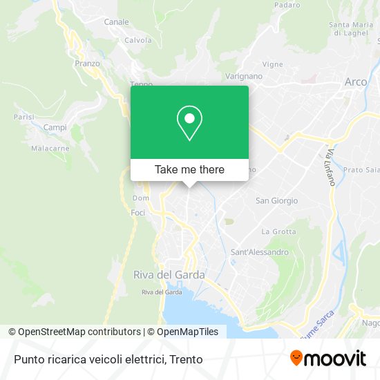 Punto ricarica veicoli elettrici map