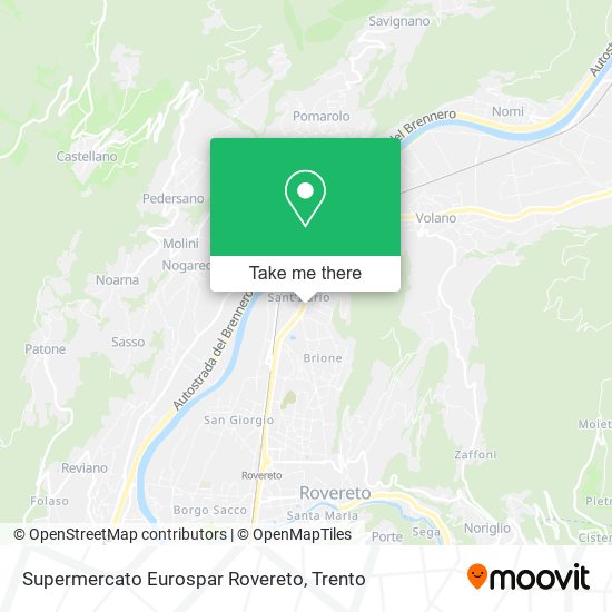 Supermercato Eurospar Rovereto map