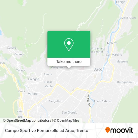 Campo Sportivo Romarzollo ad Arco map