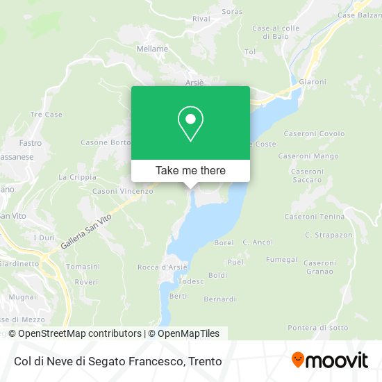 Col di Neve di Segato Francesco map