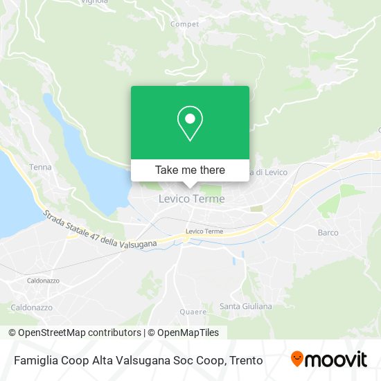 Famiglia Coop Alta Valsugana Soc Coop map