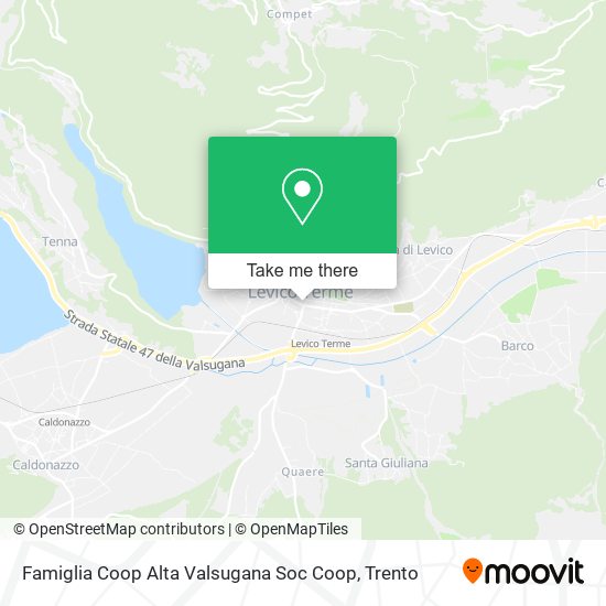 Famiglia Coop Alta Valsugana Soc Coop map