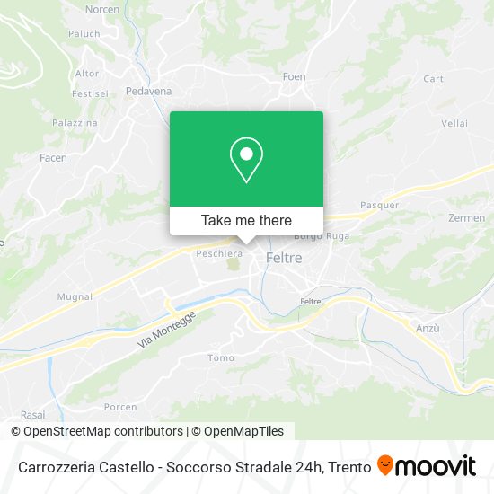 Carrozzeria Castello - Soccorso Stradale 24h map