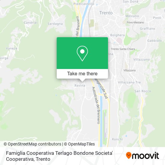 Famiglia Cooperativa Terlago Bondone Societa' Cooperativa map