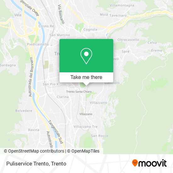 Puliservice Trento map
