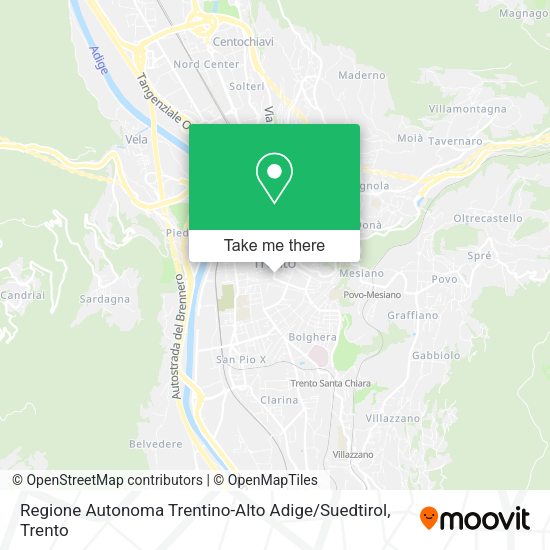 Regione Autonoma Trentino-Alto Adige / Suedtirol map