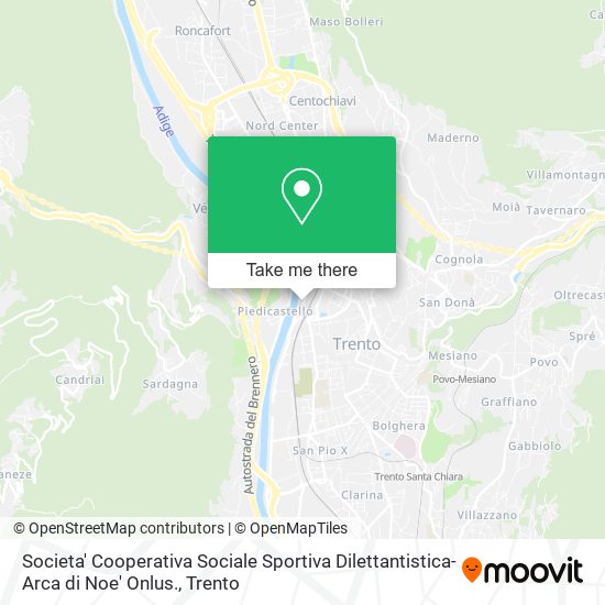 Societa' Cooperativa Sociale Sportiva Dilettantistica-Arca di Noe' Onlus. map