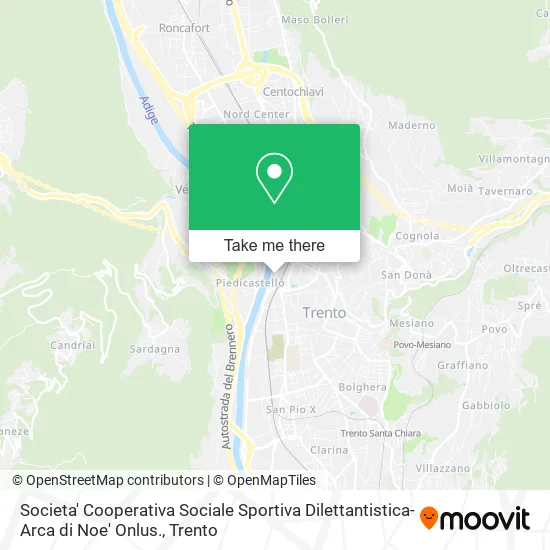 Societa' Cooperativa Sociale Sportiva Dilettantistica-Arca di Noe' Onlus. map
