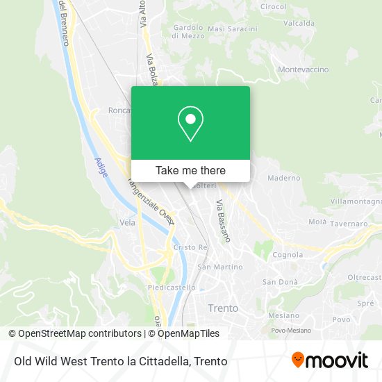 Old Wild West Trento la Cittadella map