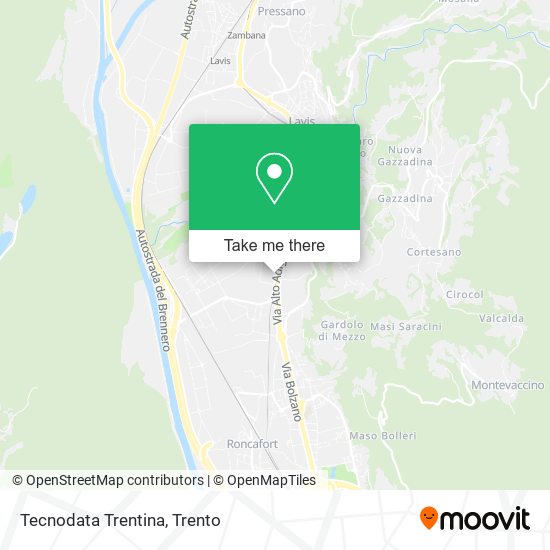 Tecnodata Trentina map