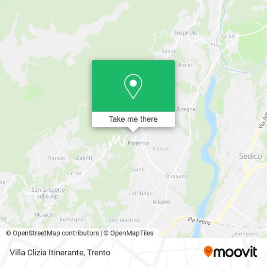 Villa Clizia Itinerante map