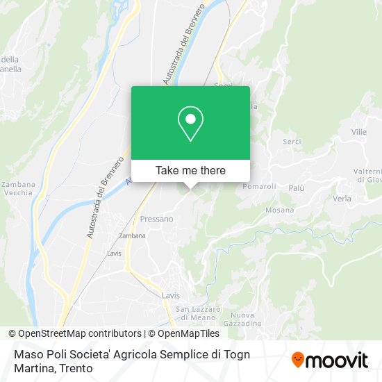Maso Poli Societa' Agricola Semplice di Togn Martina map