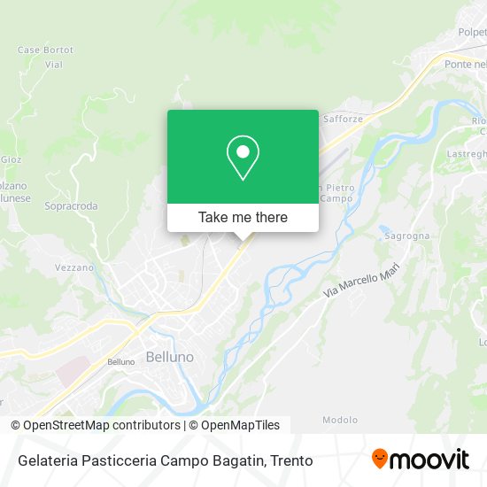 Gelateria Pasticceria Campo Bagatin map