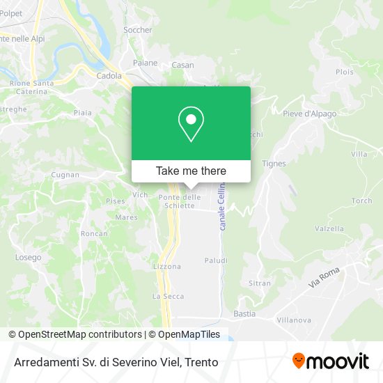 Arredamenti Sv. di Severino Viel map