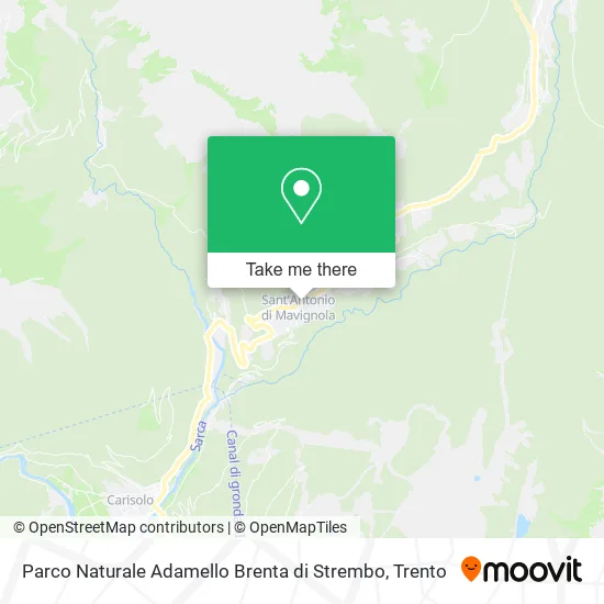 Parco Naturale Adamello Brenta di Strembo map