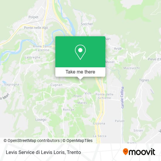 Levis Service di Levis Loris map