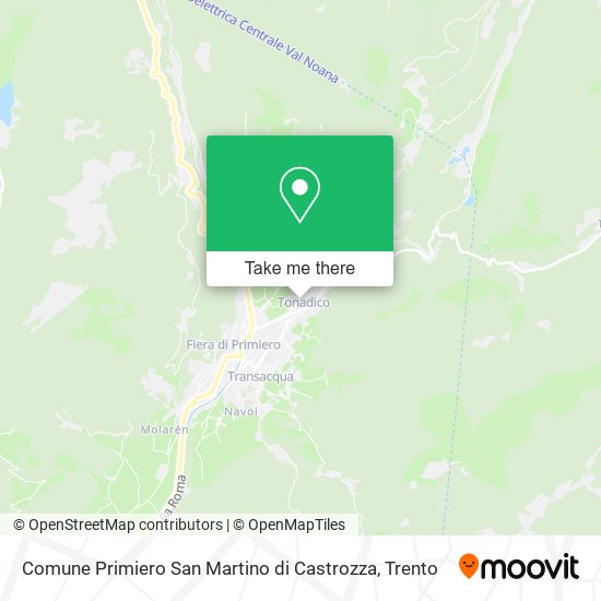 Comune Primiero San Martino di Castrozza map