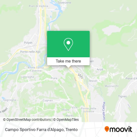 Campo Sportivo Farra d'Alpago map