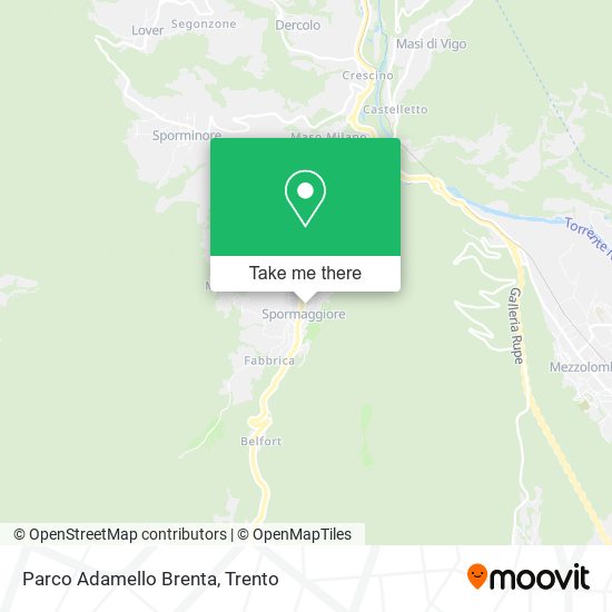 Parco Adamello Brenta map