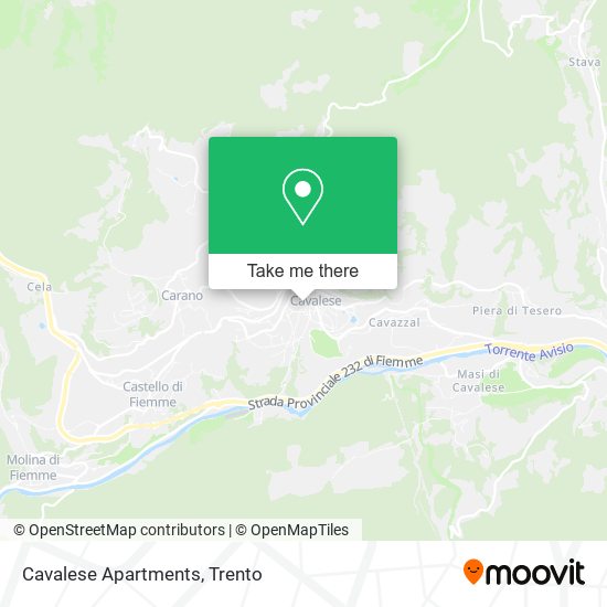 Cavalese Apartments map