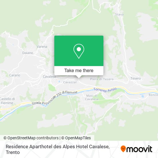 Residence Aparthotel des Alpes Hotel Cavalese map