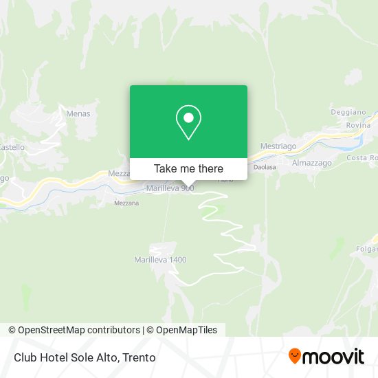Club Hotel Sole Alto map