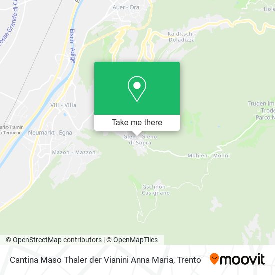 Cantina Maso Thaler der Vianini Anna Maria map