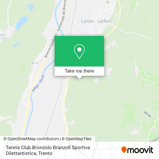 Tennis Club Bronzolo Branzoll Sportiva Dilettantistica map