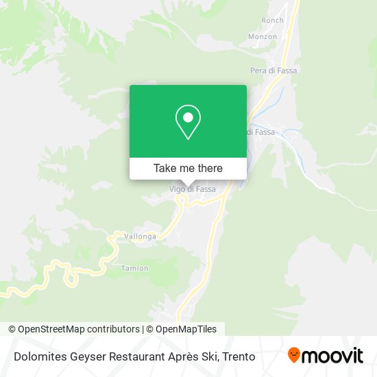 Dolomites Geyser Restaurant Après Ski map