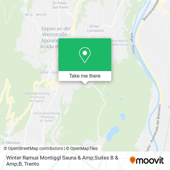Winter Ramus Montiggl Sauna & Amp;Suites B & Amp;B map