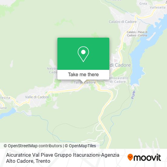 Aicuratrice Val Piave Gruppo Itacurazioni-Agenzia Alto Cadore map
