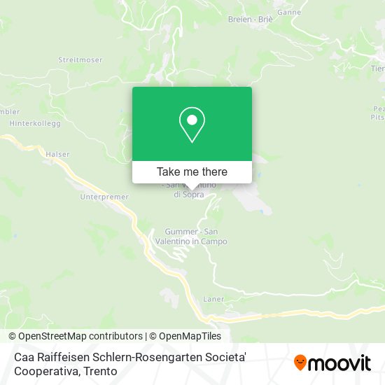Caa Raiffeisen Schlern-Rosengarten Societa' Cooperativa map