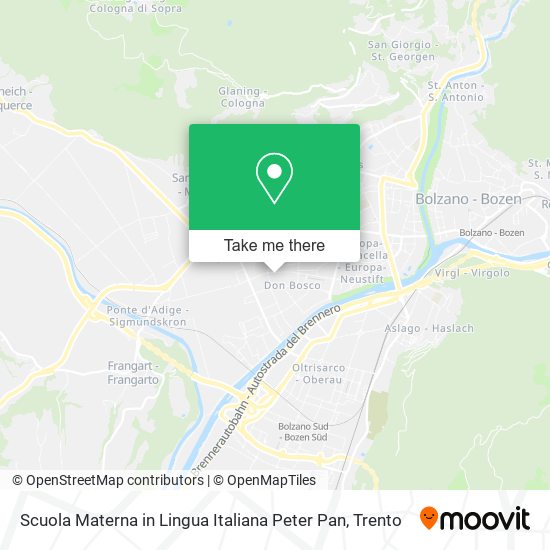 Scuola Materna in Lingua Italiana Peter Pan map