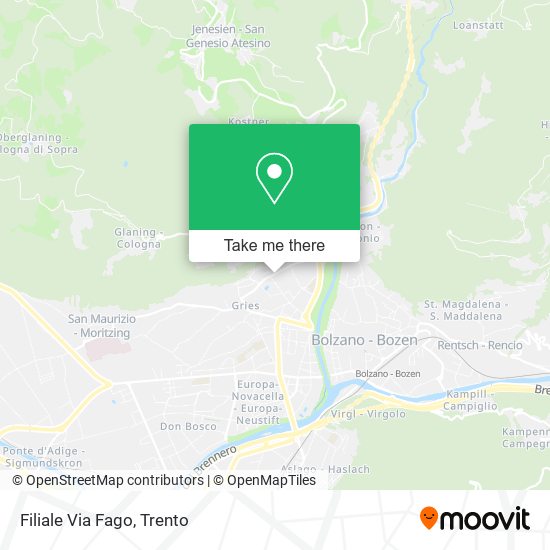 Filiale Via Fago map