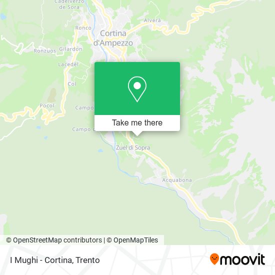 I Mughi - Cortina map