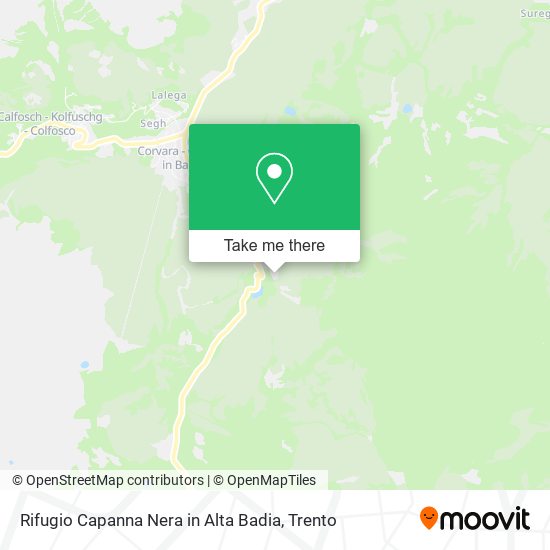 Rifugio Capanna Nera in Alta Badia map
