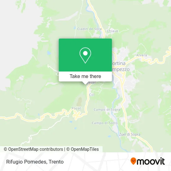 Pomedes Mountain Refuge map