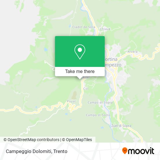 Campeggio Dolomiti map