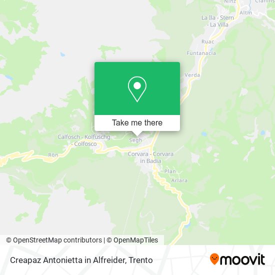 Creapaz Antonietta in Alfreider map