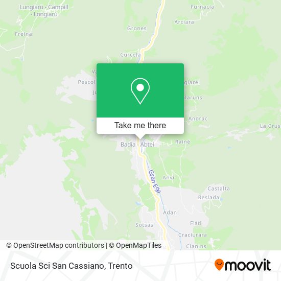Scuola Sci San Cassiano map