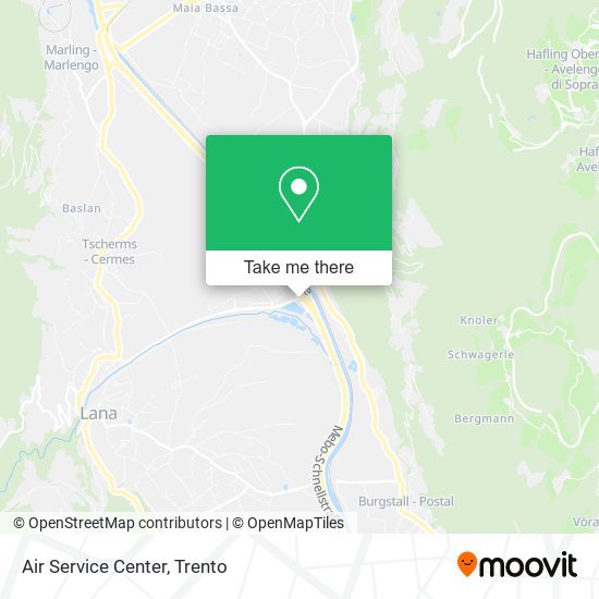 Air Service Center map