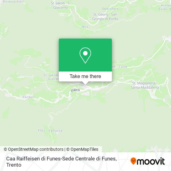 Caa Raiffeisen di Funes-Sede Centrale di Funes map