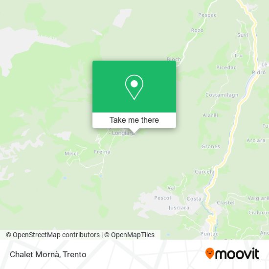 Chalet Mornà map