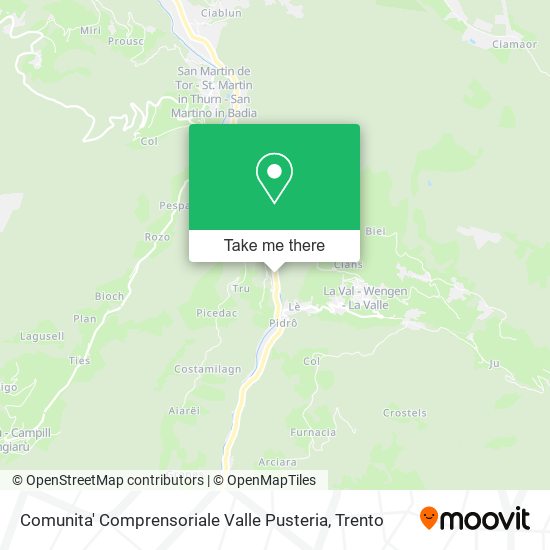 Comunita' Comprensoriale Valle Pusteria map